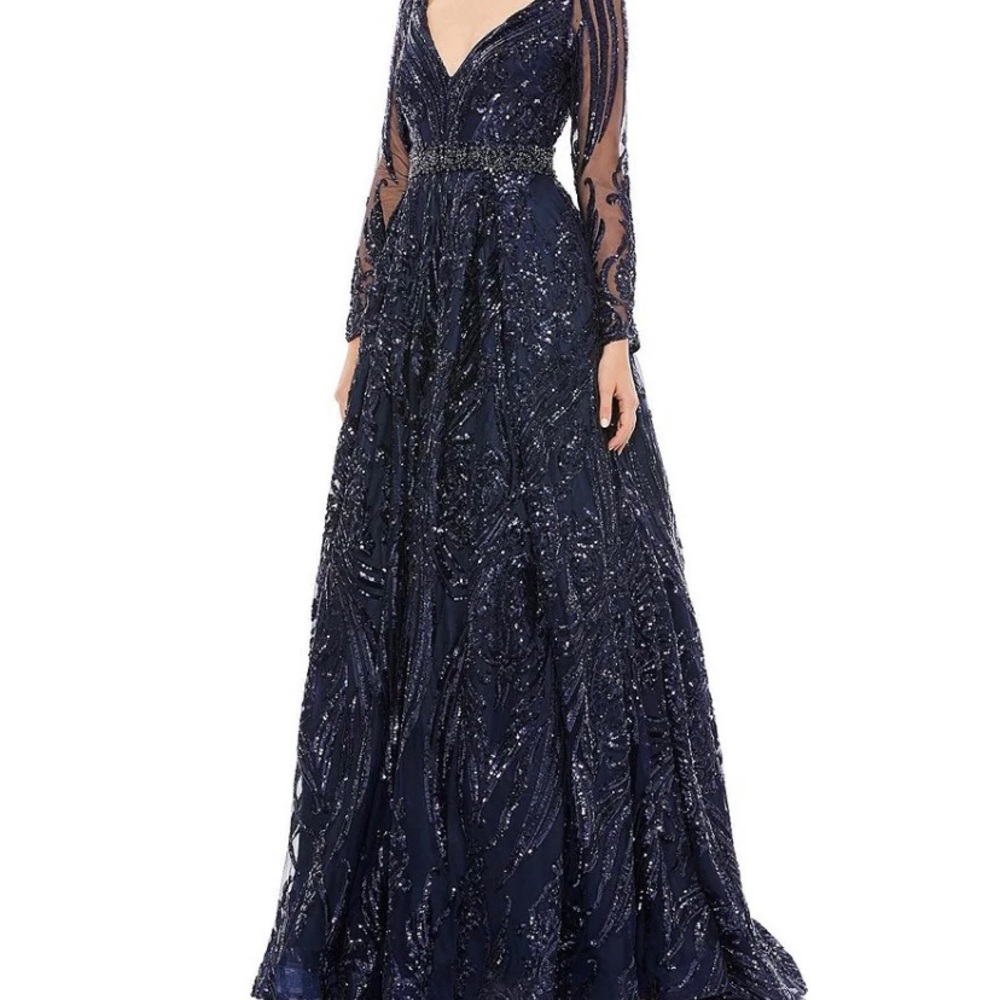 COPY - Mac Duggal
Sequin V-Neck Long Sheer Sleeve Ball Gown